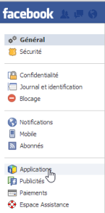 Facebook — Nettoyer vos applications — Applications